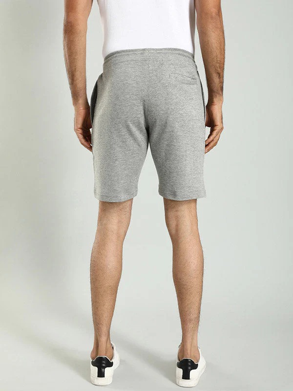 Indian Terrain Men's Regular Fit Solid Grey Shorts